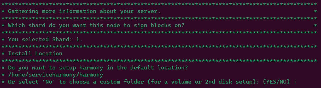 Install in default location