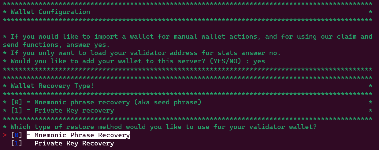 Recover mnemonic phrase into wallet directly